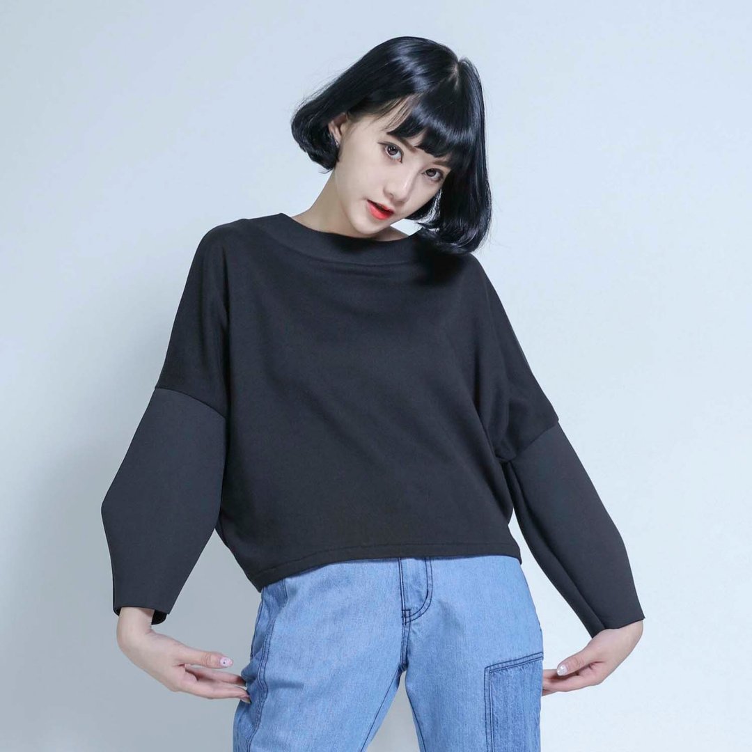 SU:MI said Metaphysics 形而上立体剪裁上衣_6AF001_黑 - 女装上衣 - 棉 黑色