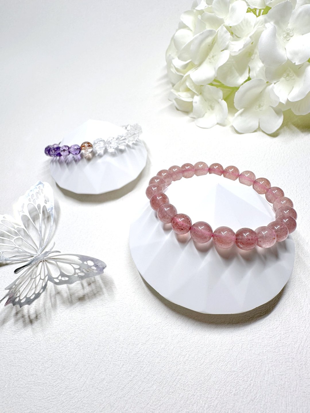 草莓晶 Strawberry Quartz 手链 - 手链/手环 - 水晶 