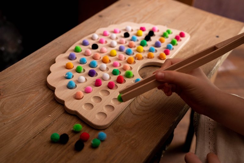 木制彩虹玩具（附爪），天然木制益智玩具 - 玩具/玩偶 - 木头 咖啡色