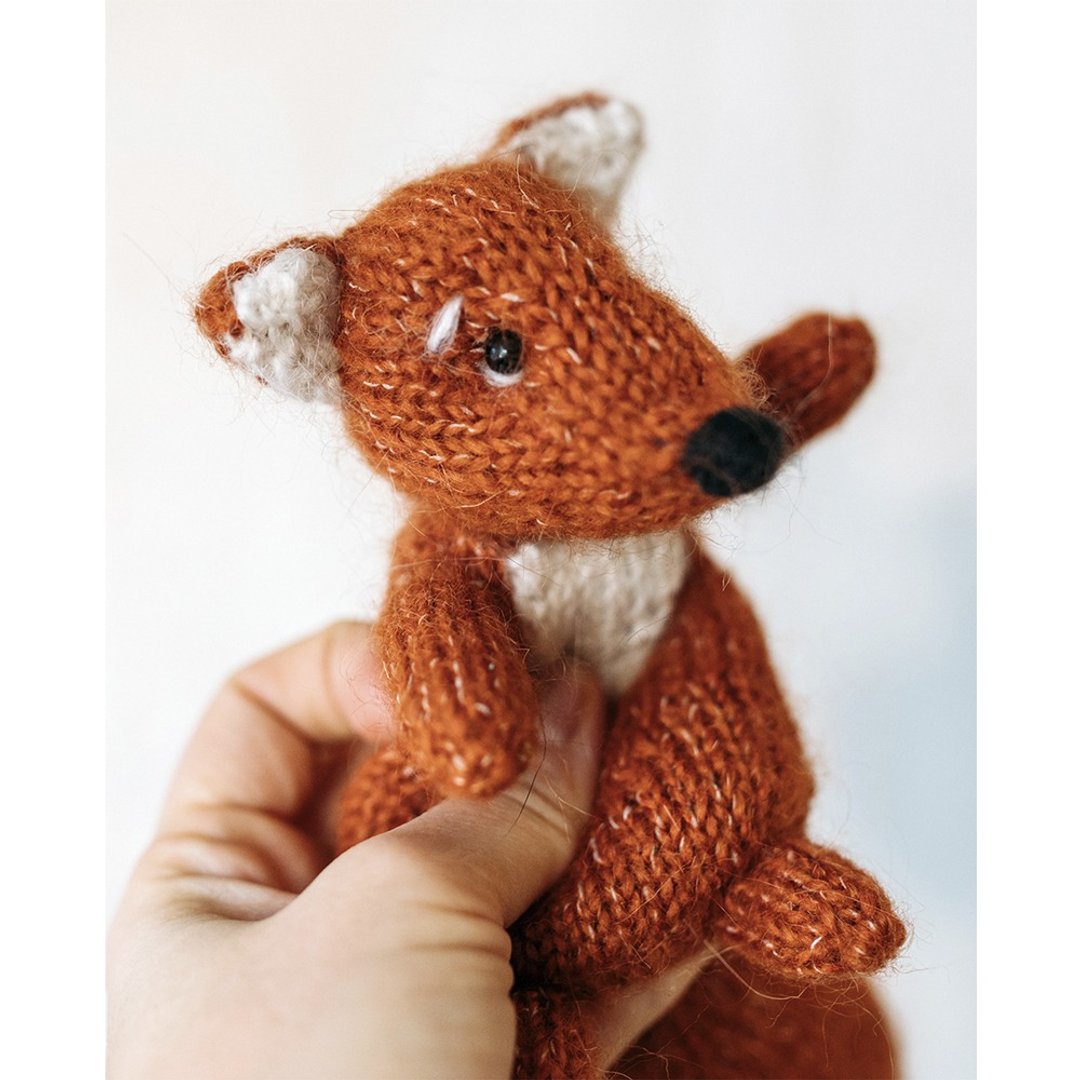 Mini Fox knitting pattern. Little knitted realistic fox and wolf step by step - 手工艺教程/工具书 - 其他材质 