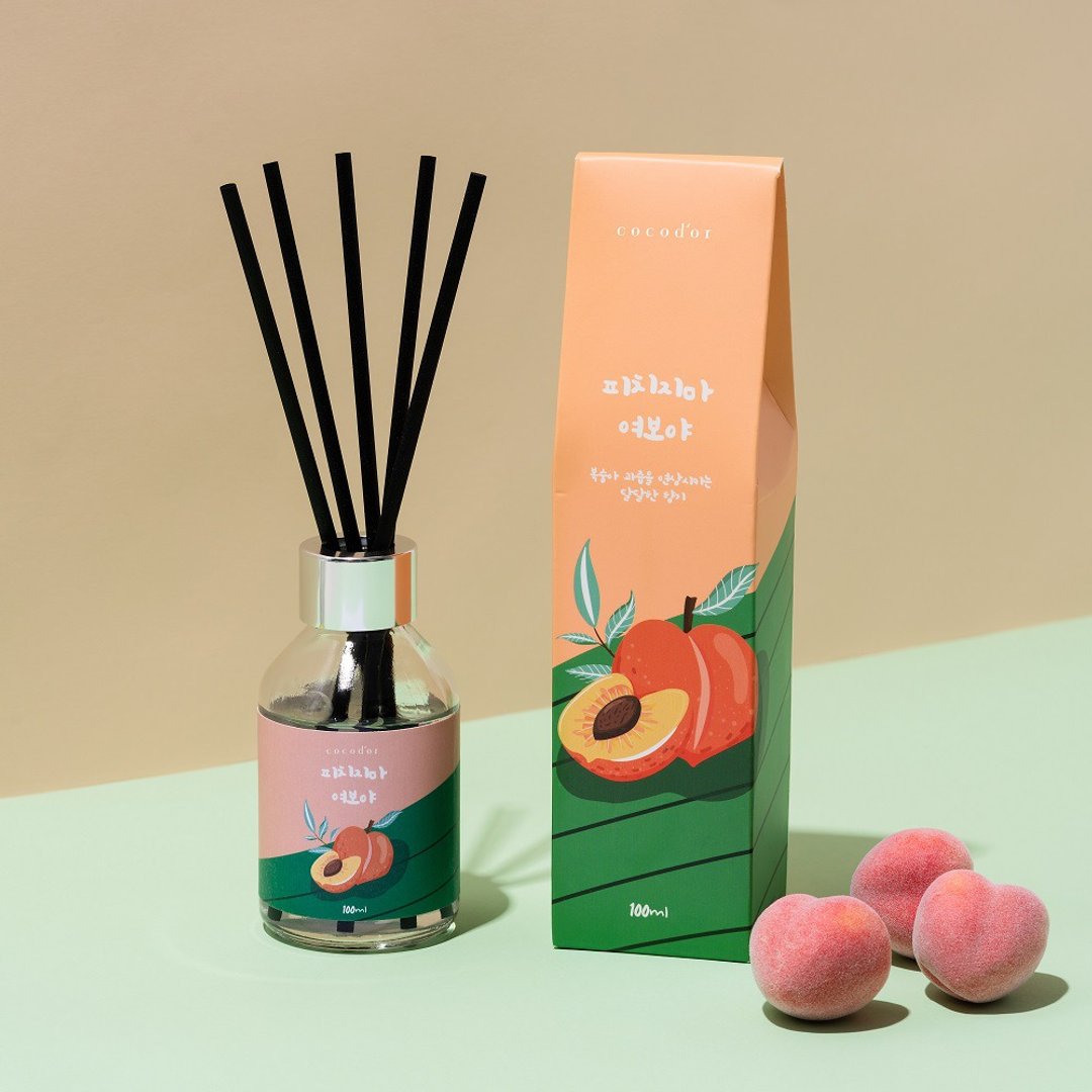 cocodor-果漾系列扩香瓶100ml - Peach蜜桃 - 香薰/精油/线香 - 玻璃 粉红色