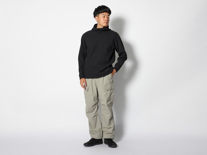 华夫格连帽衫 黑色 - 中性连帽卫衣/T 恤 - 聚酯纤维 黑色