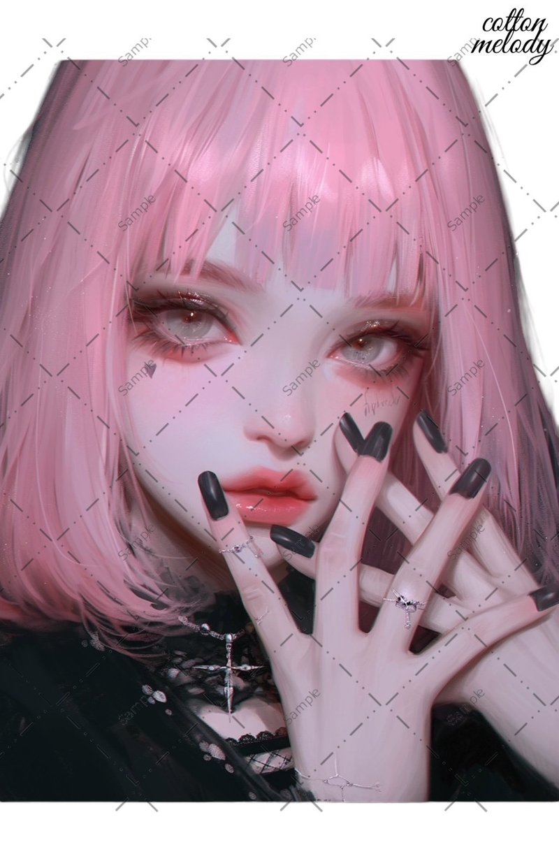 original sticker no.678A 人物贴纸 原创贴纸 人物贴纸 女孩贴纸 原创人物贴纸 - 贴纸 - 纸 