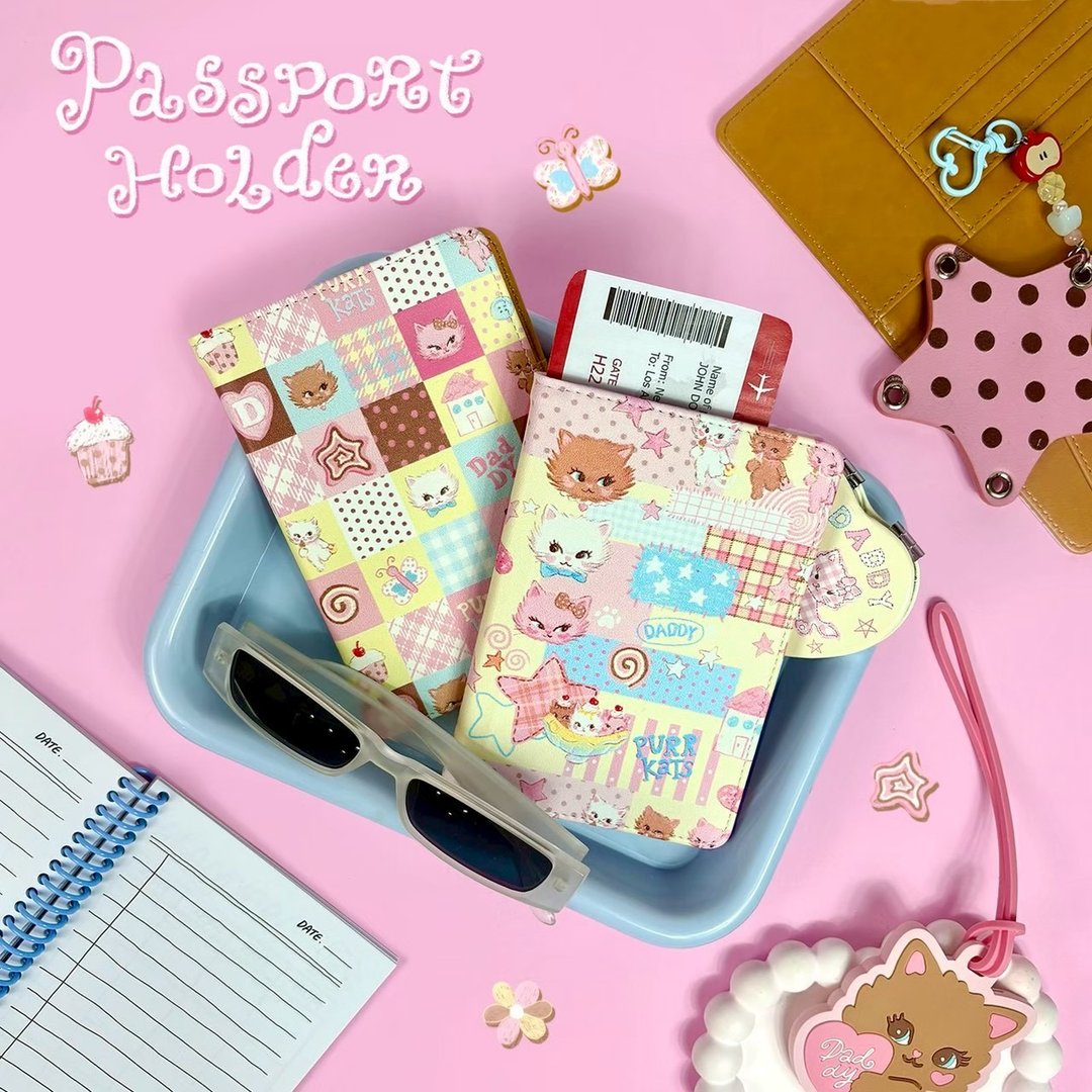 DADDY | Purrkats Passport Holder 超可爱护照套 - 护照夹/护照套 - 其他材质 