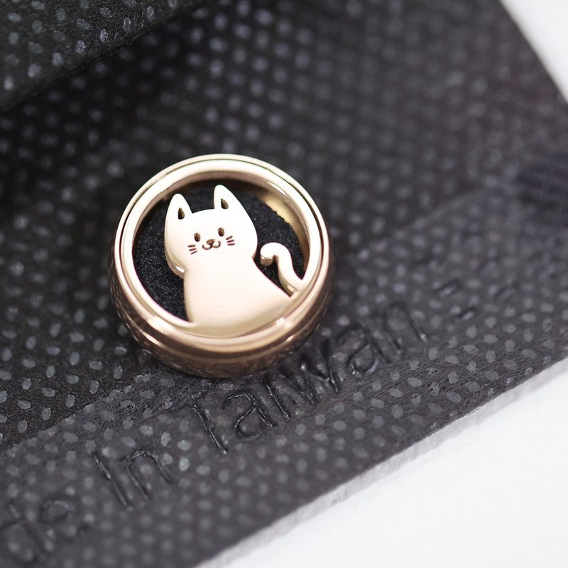 质感金属香氛口罩扣 -  猫猫 猫咪 共三色【现货】 - 香薰/精油/线香 - 不锈钢 金色
