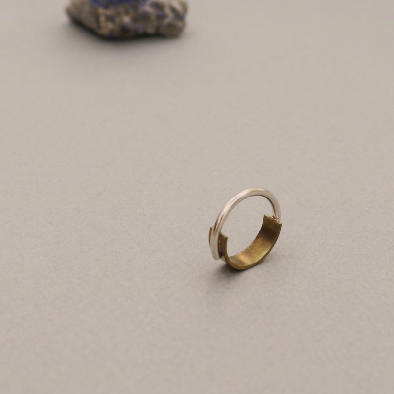 raw 半绊戒指 - 戒指 - 纯银 金色