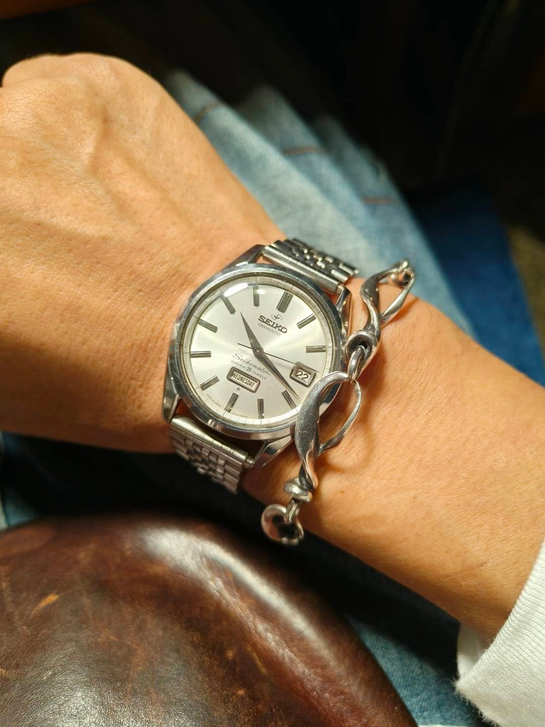 高级精工seiko 6218 古董表 自动机械表 - 女表 - 其他金属 银色