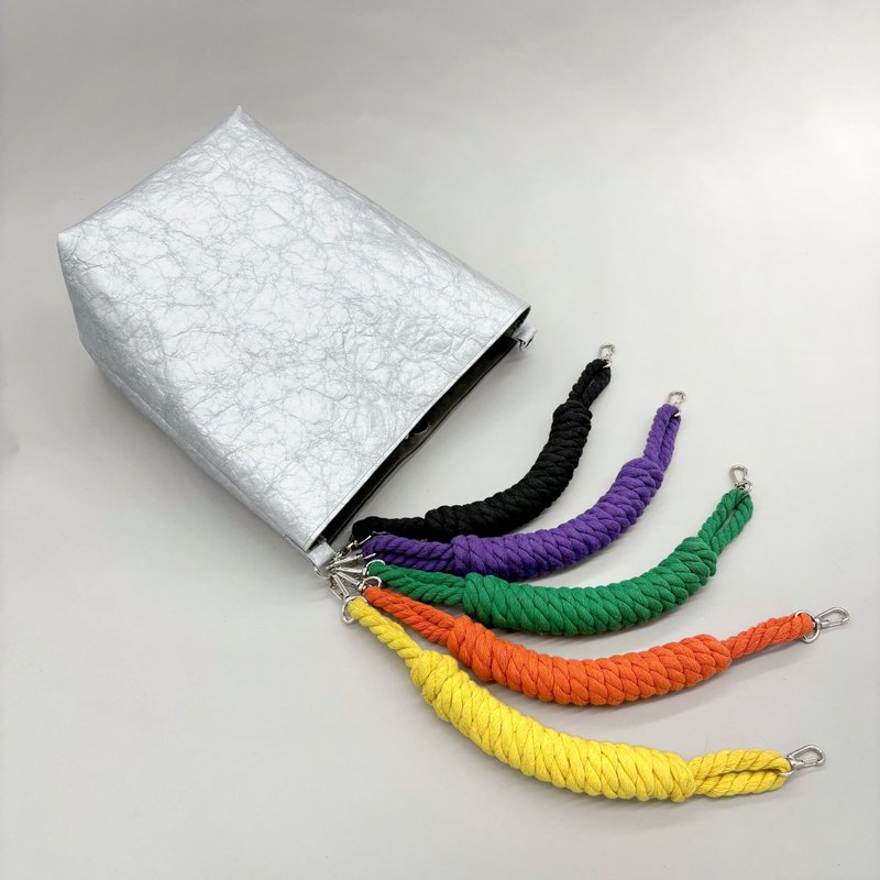 【东京直送】特殊材质环保绳斜背包 silver × 5色 - 手提包/手提袋 - 防水材质 多色