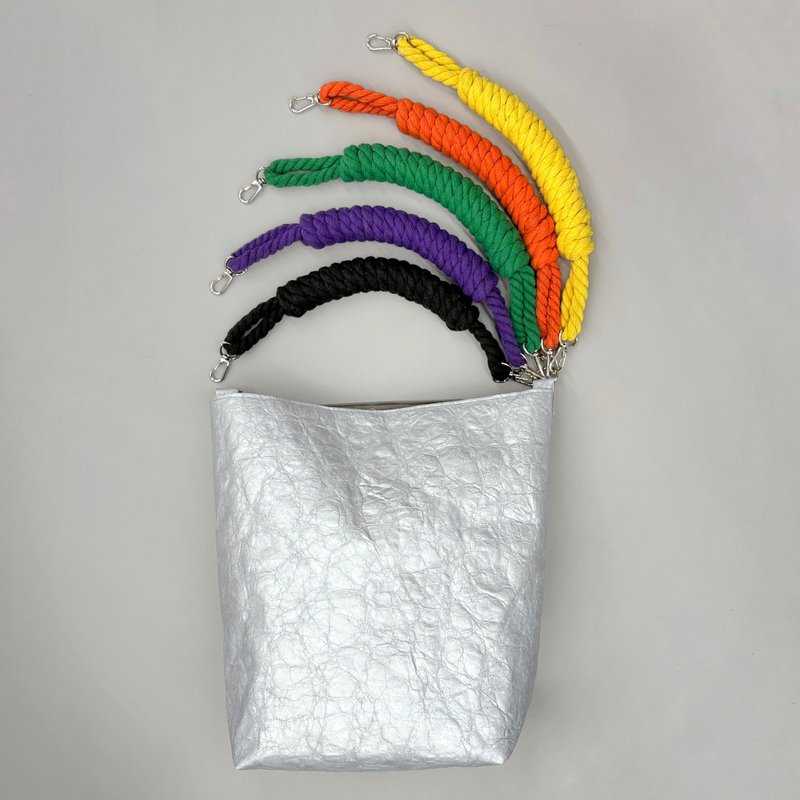 【东京直送】特殊材质环保绳斜背包 silver × 5色 - 手提包/手提袋 - 防水材质 多色