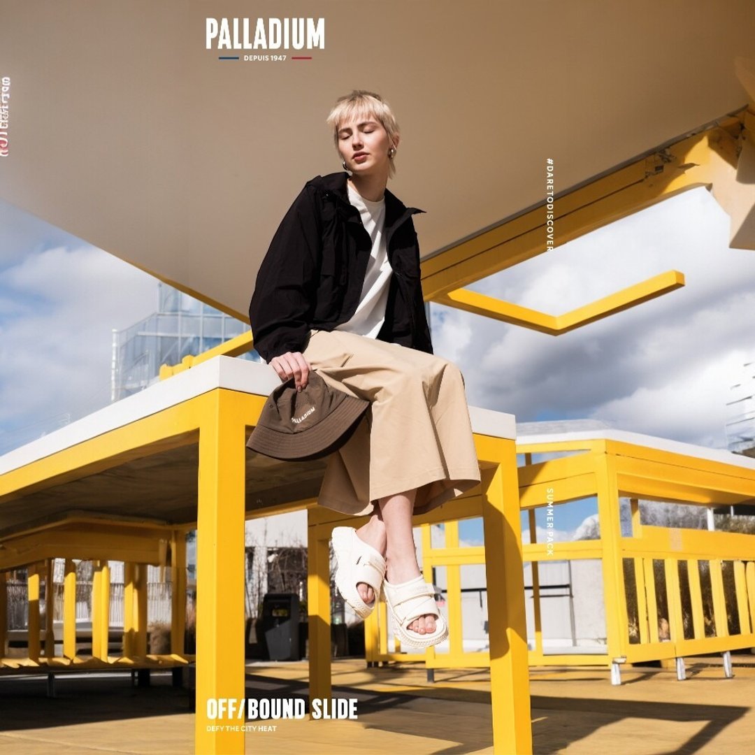 PALLADIUM  OFF/BOUND 波浪潮流拖鞋 奶油白 74480 - 拖鞋 - 其他材质 