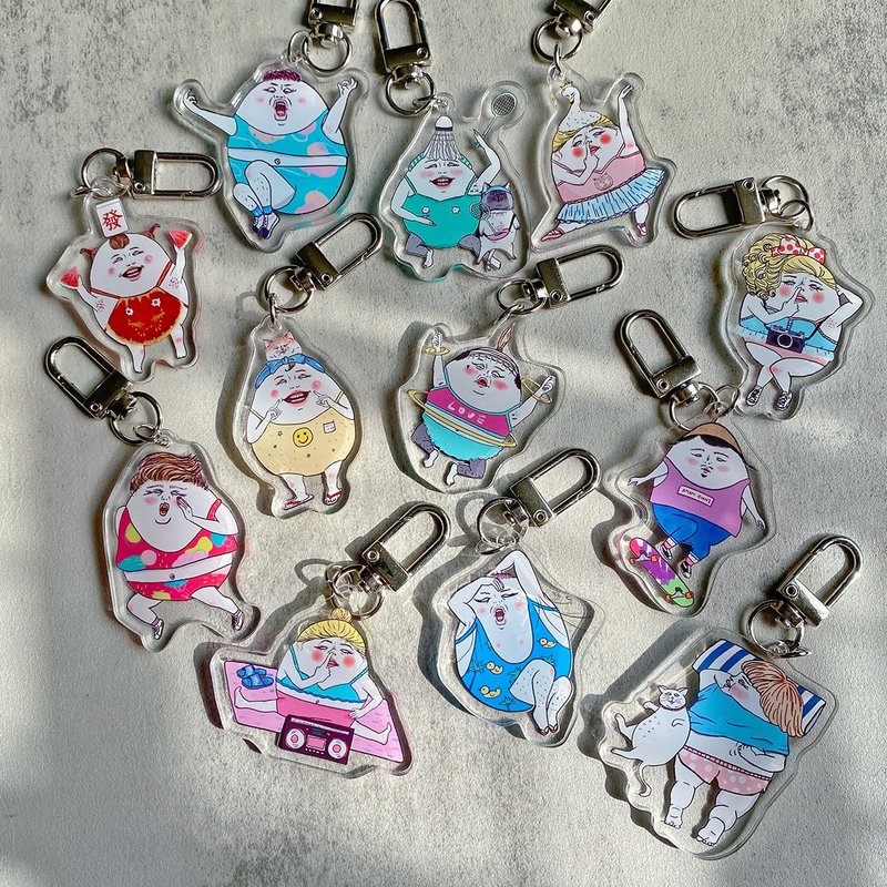 蛋定人生人物款 压克力钥匙圈- 共22款 - 钥匙链/钥匙包 - 其他金属 