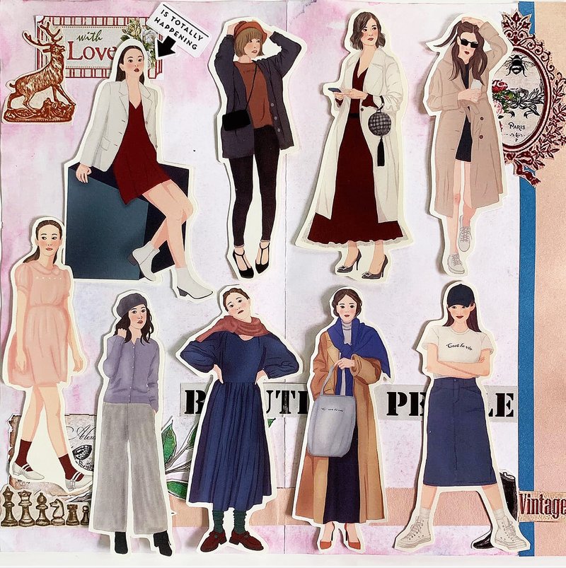 Chic & Charming - 贴纸 - 纸 
