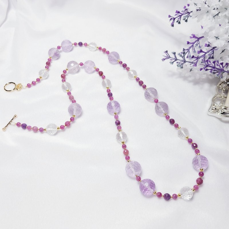 天然 薰衣草 紫水晶 红宝石 宝石之王 大红大紫 智慧 项链 单品 - 项链 - 宝石 紫色