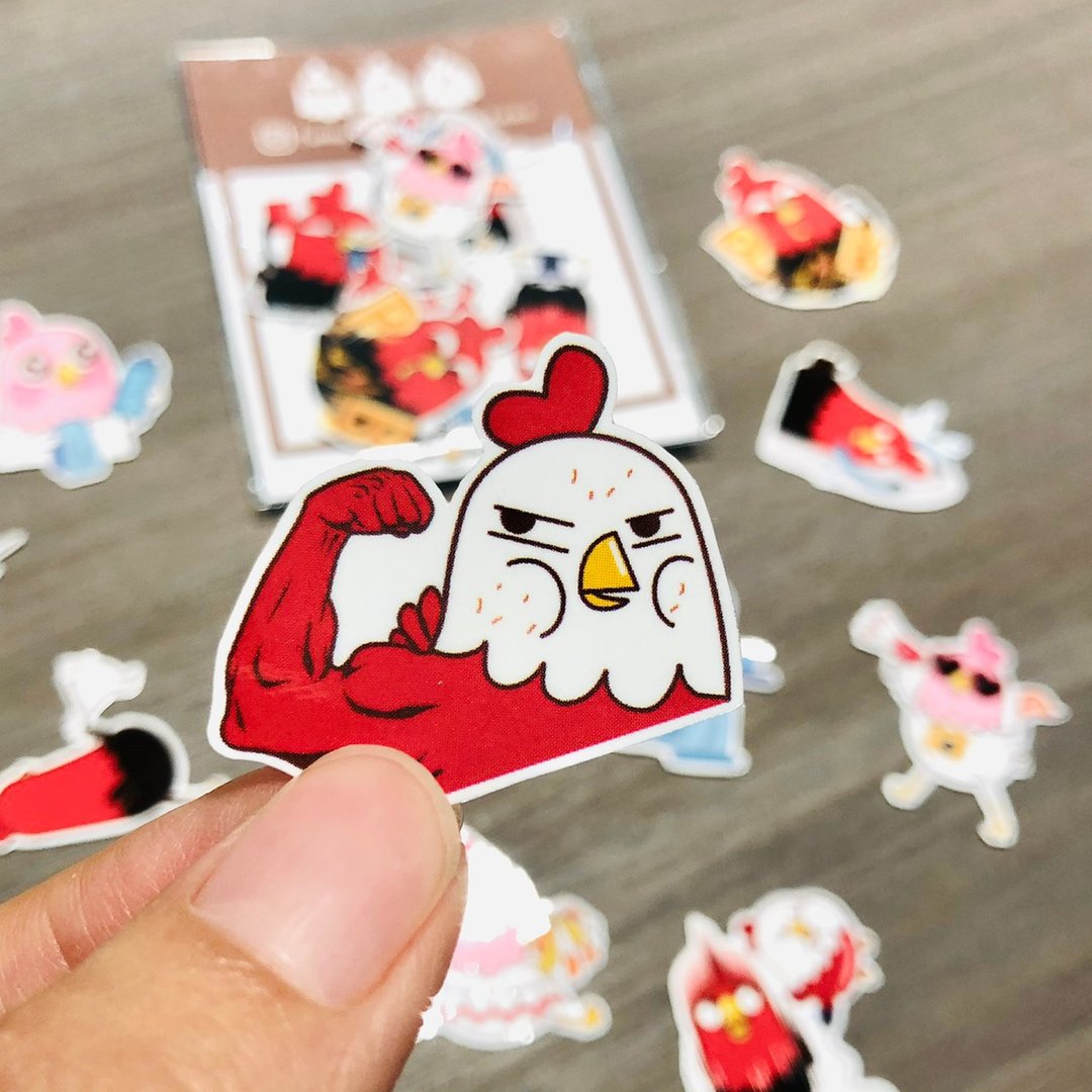 Funny Three Chickens 放3鸡 | 运动篇 文创贴纸包 12 入 - 贴纸 - 防水材质 