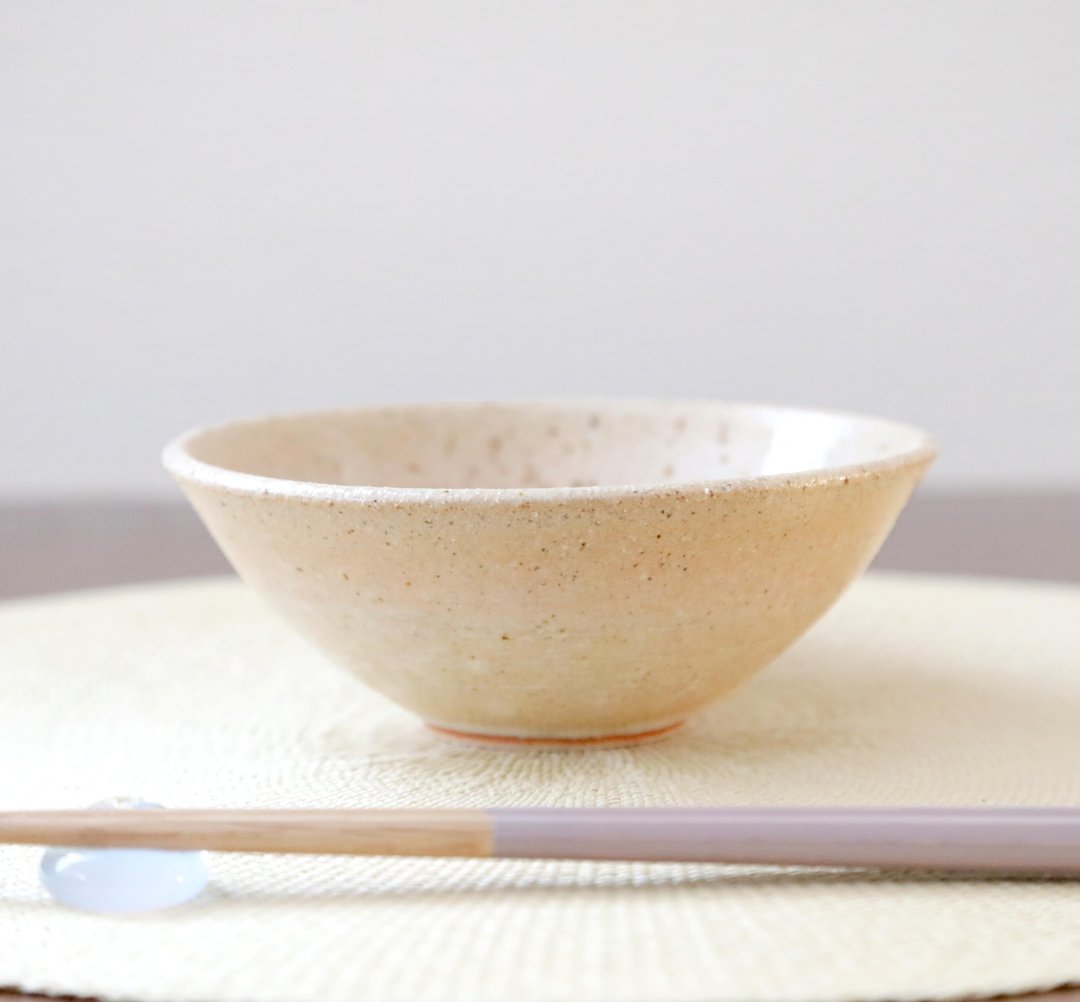 白泥草灰釉饭碗 1 - 碗 - 陶 卡其色