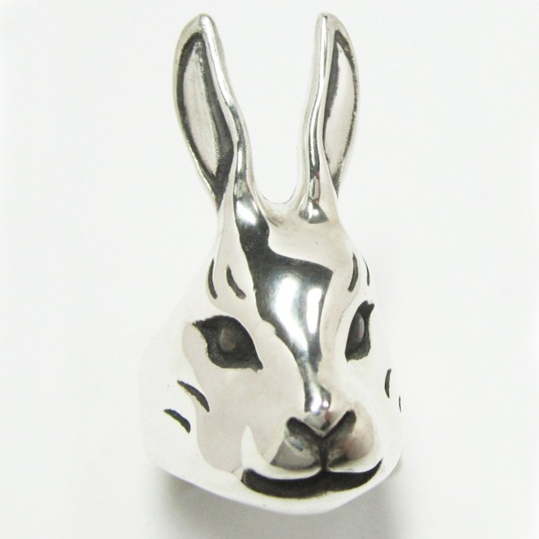 Rabbit face RING - 戒指 - 其他金属 灰色
