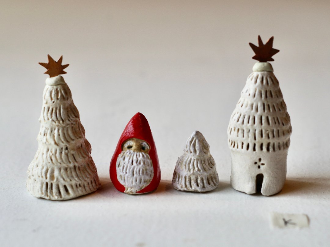 Christmas ornament set K クリスマスギフト - 摆饰 - 陶 蓝色
