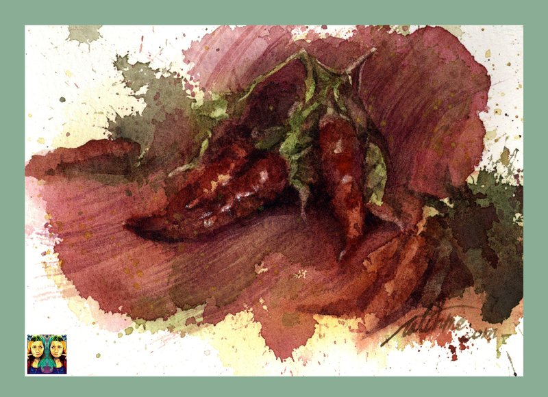 辣椒_手绘原作(仅此一件) - 海报/装饰画/版画 - 纸 