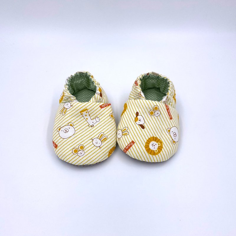 快乐上学去(黄底)-初步鞋/成长鞋/漫步鞋 - 婴儿鞋 - 棉 多色
