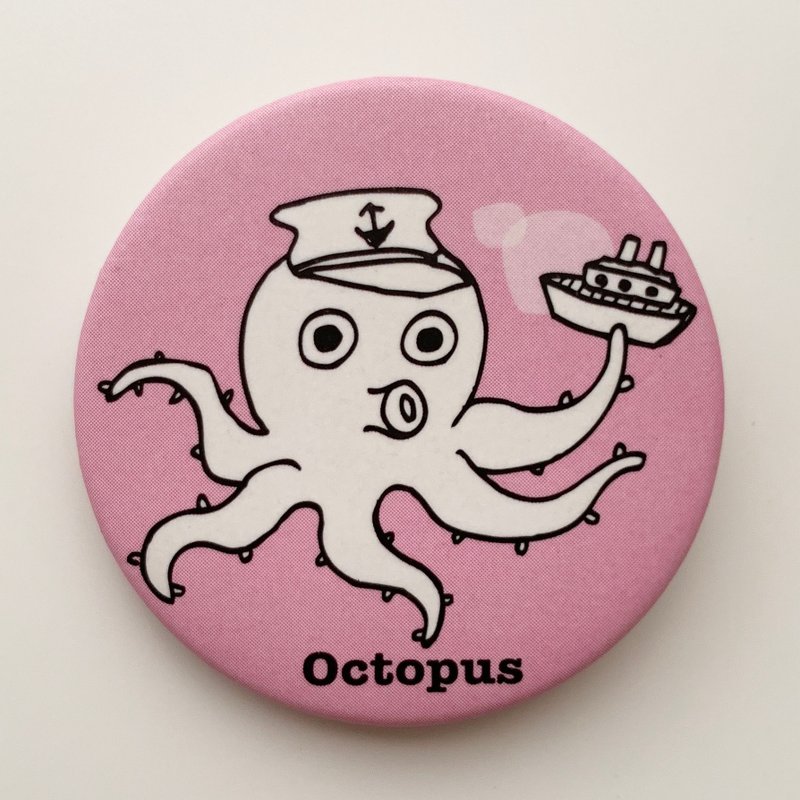 胸章海洋系列- 船长章鱼 | MonkeyCookie - 徽章/别针 - 塑料 透明