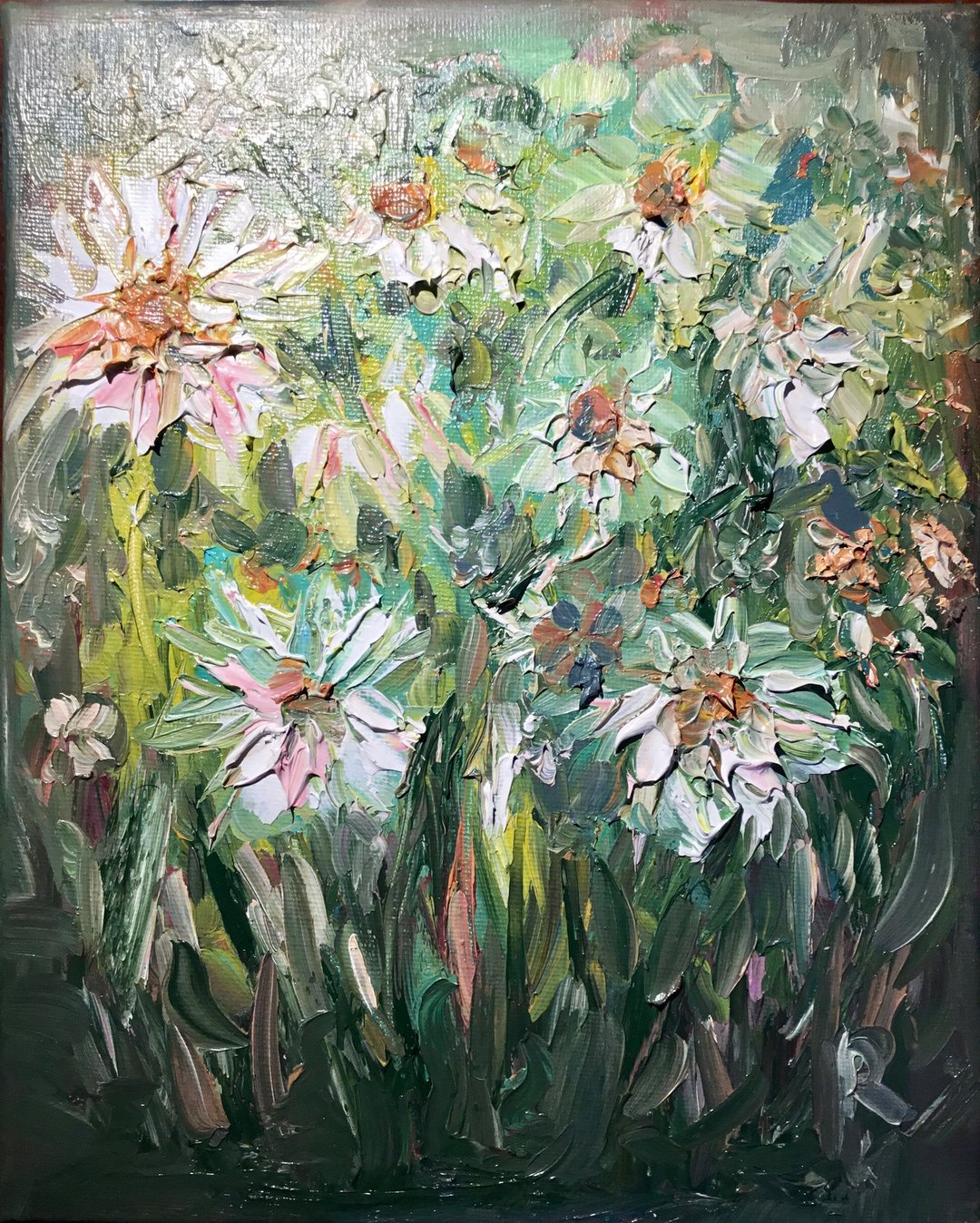 Daisies oil painting - 墙贴/壁贴 - 其他材质 白色