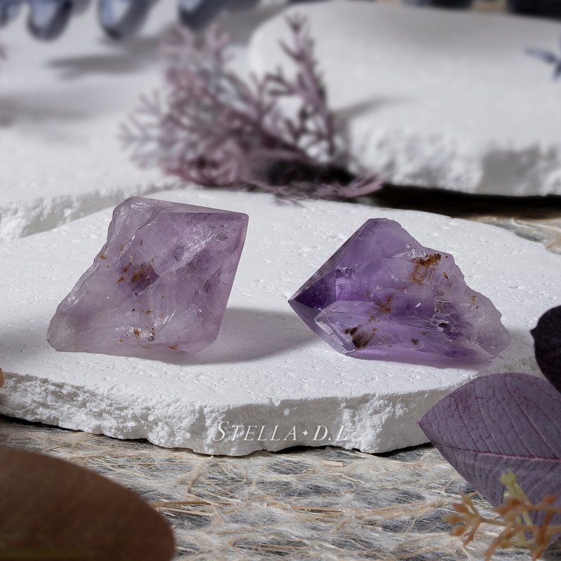 紫钛晶骨干水晶原矿 D37702 - 其他 - 水晶 紫色