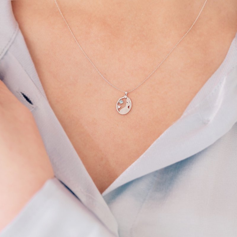 京华钻石 迪士尼公主系列 仙度瑞拉剪影 10K钻石项链 - 项链 - 钻石 