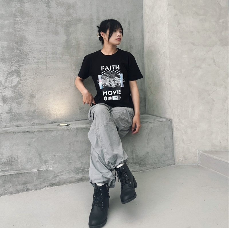 Faith信能移山潮流纯棉女T-shirt上衣/福音/基督 - 女装 T 恤 - 棉 