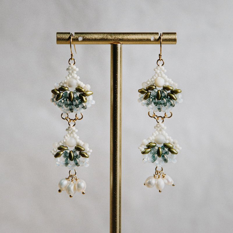 Creusa's Kingfisher Earrings 克蕾乌莎翠鸟耳饰 - 耳环/耳夹 - 玻璃 绿色