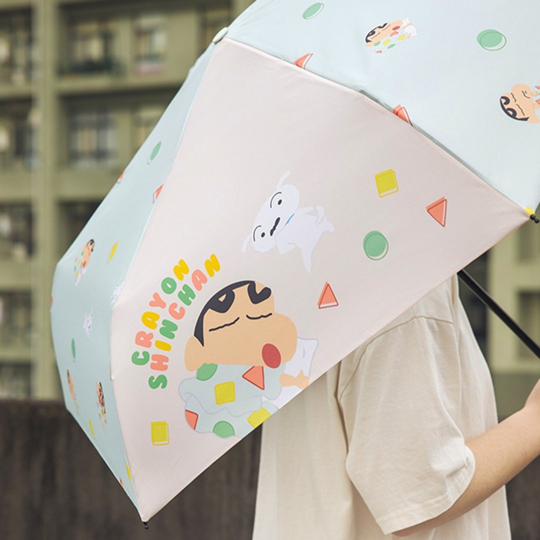 蜡笔小新弯把折叠伞- 正版授权 玻璃纤维轻量雨伞 折伞 - 雨伞/雨衣 - 其他材质 多色