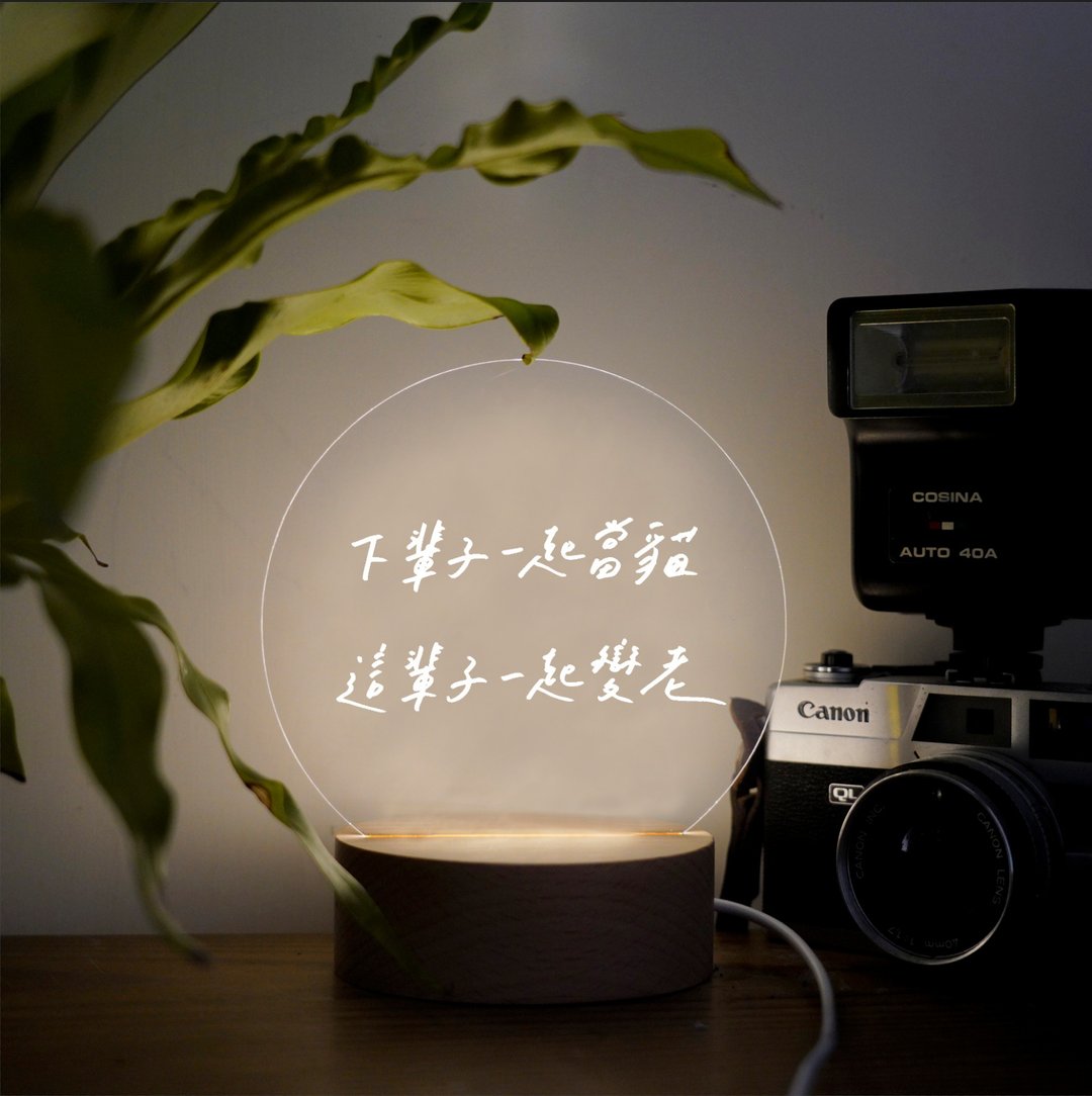 【LIGHTO 小夜灯】写字练习/下辈子一起当猫/48H快速出货 - 灯具/灯饰 - 木头 