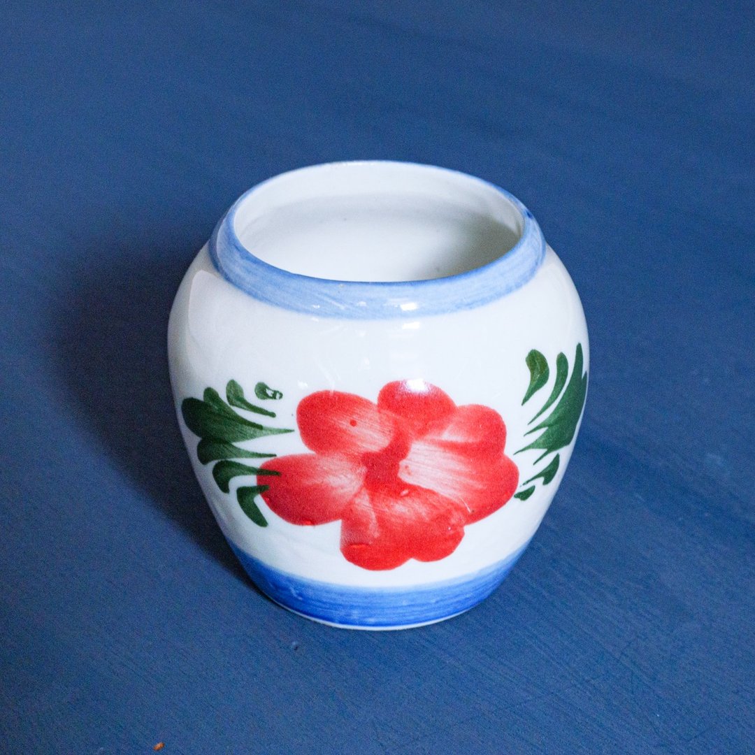hand-painted vase / red - 花瓶/陶器 - 陶 