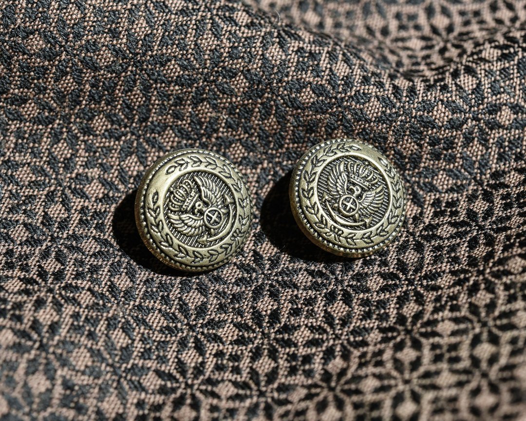 法国 vintage 裁缝钮扣一组(2只) - 编织/刺绣/羊毛毡/裁缝 - 塑料 