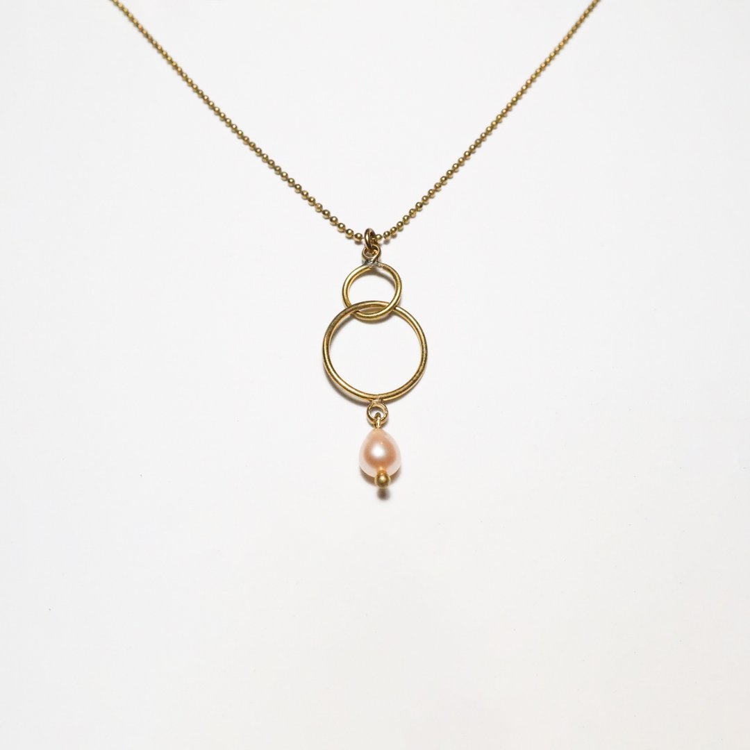 少年 - 环绕项链 - Teenage necklace (surround) - 项链 - 珍珠 金色