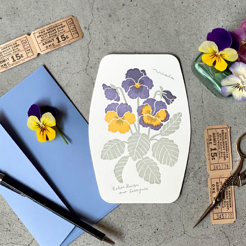 VIOLA CARD / 活版印刷 - 卡片/明信片 - 纸 紫色