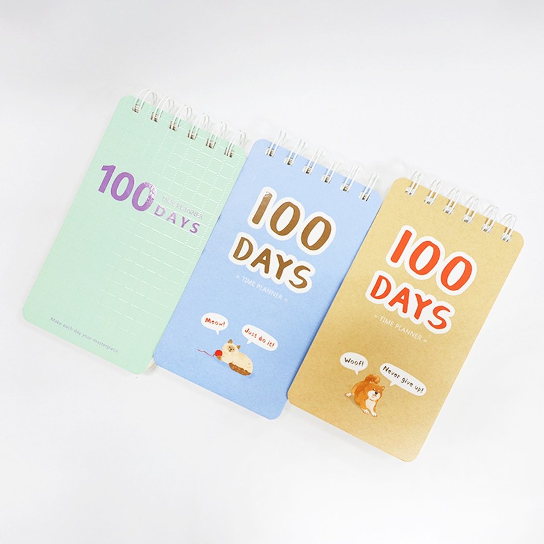 60K自填式100天计划本/学习计划/学习冲刺/旅行规划/目标倒数计划 - 笔记本/手帐 - 其他材质 多色