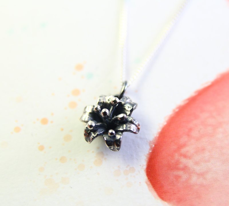 【纯洁百合】百合项链 / 纯银项链 / Sterling Silver Lily - 项链 - 纯银 银色