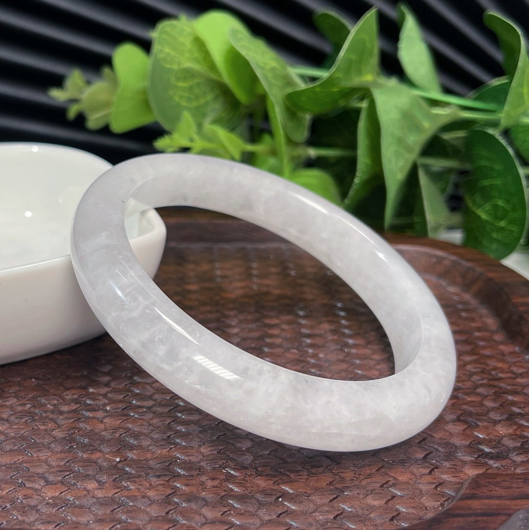 福利款 白幻影幽灵水晶手镯57+MM 冰润星光异象水晶手环 招财聚财 - 手链/手环 - 水晶 白色