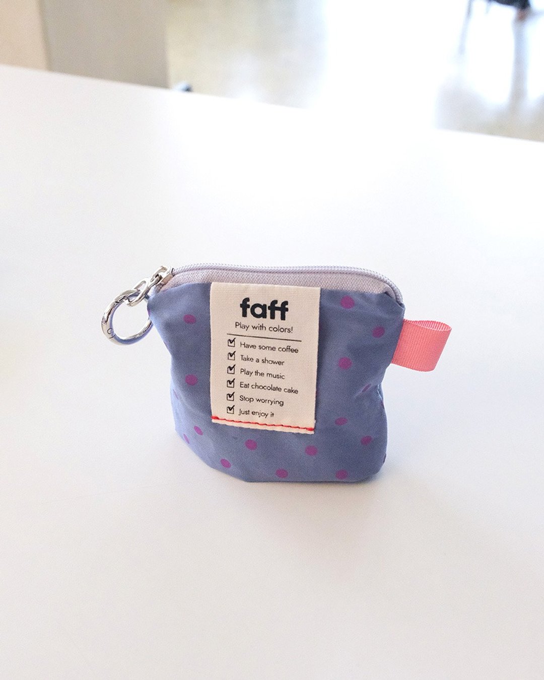 faff Pouch mini 点点紫 - 化妆包/杂物包 - 棉 蓝色