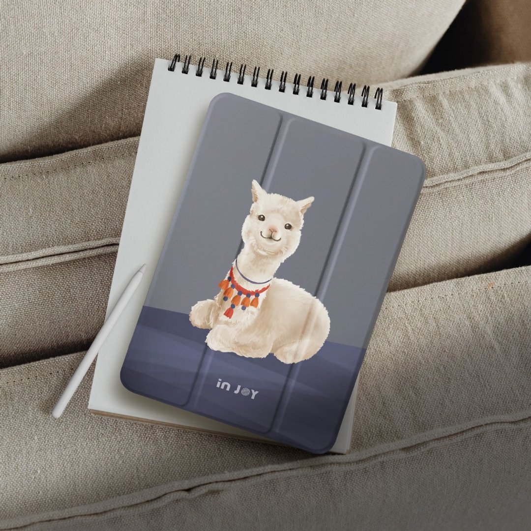 iPad case12.9/Air5/iPad 9/mini 7自由自在草泥马附笔槽平板保壳 - 平板/电脑保护壳 - 其他材质 紫色