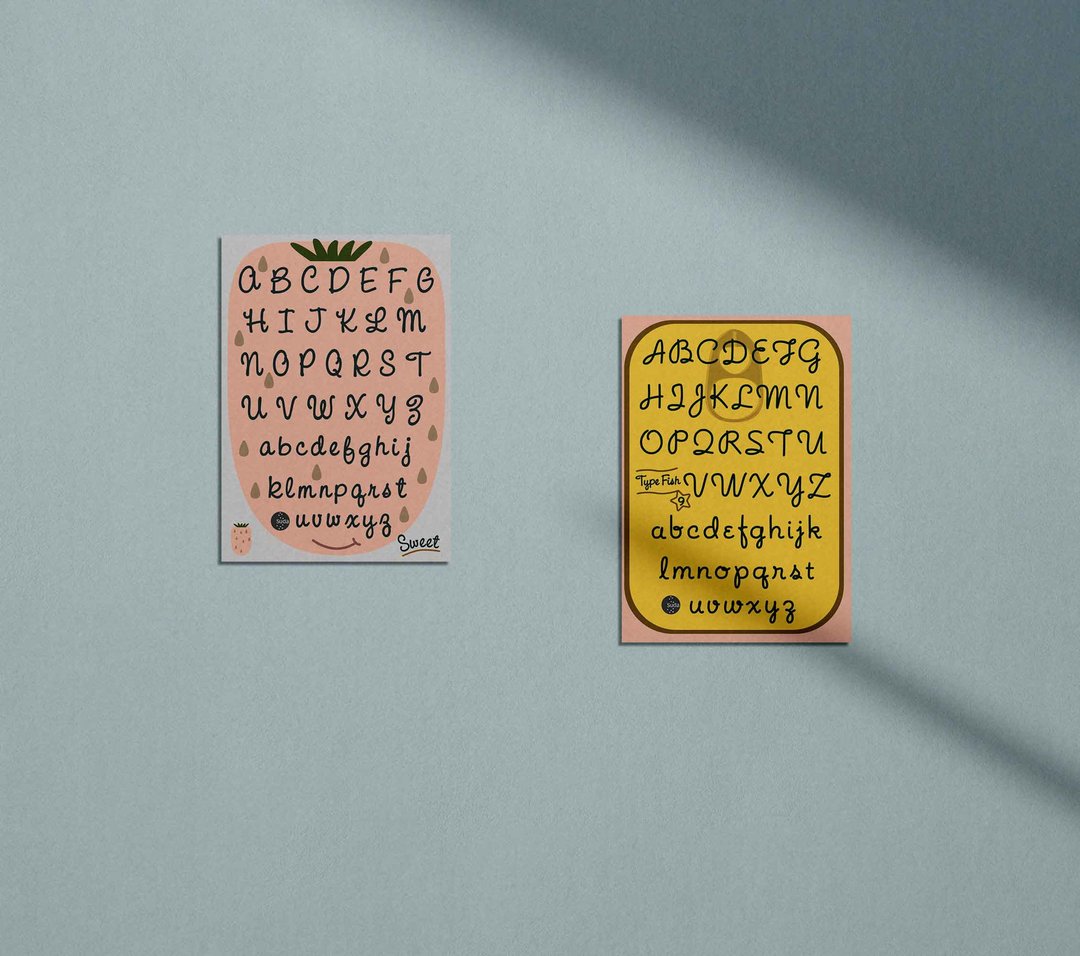 圆字体系列 / 圆形沾水笔 / 手拿永久字帖套组 / 全彩挂画 - 插画/绘画/写字 - 纸 