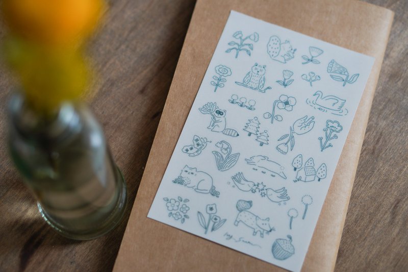 乡间小路 Rural life PET 贴纸 Ivy Snow 森空 - 贴纸 - 塑料 白色