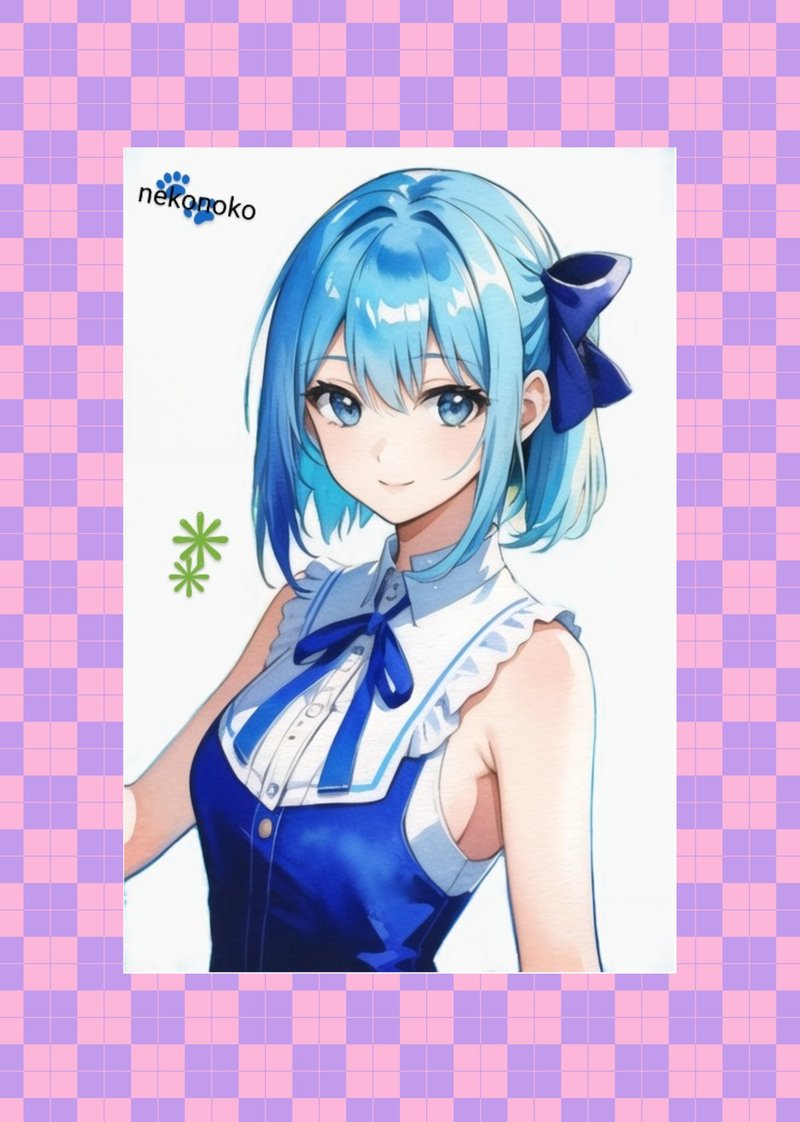 原创人物贴纸63号 - 贴纸 - 纸 蓝色