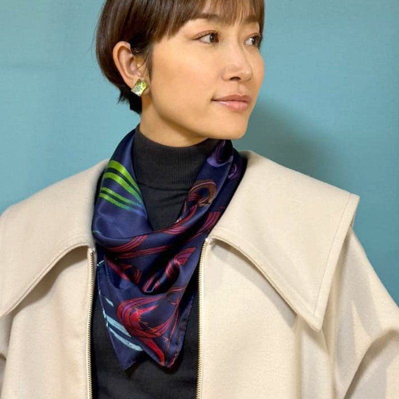 50cm 方形_丝巾_心愿成就图案 丝绸丝巾 ChristalART - 丝巾 - 其他材质 多色