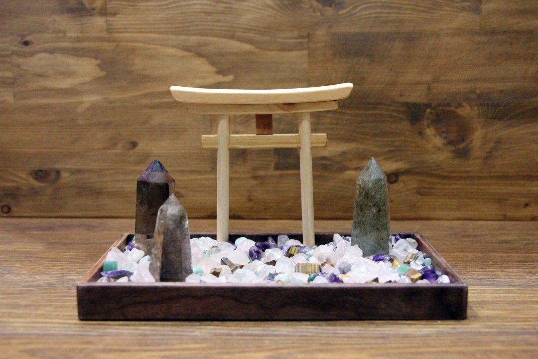 原木鸟居神社收纳盒 展示  装饰 送礼 - 摆饰 - 木头 咖啡色