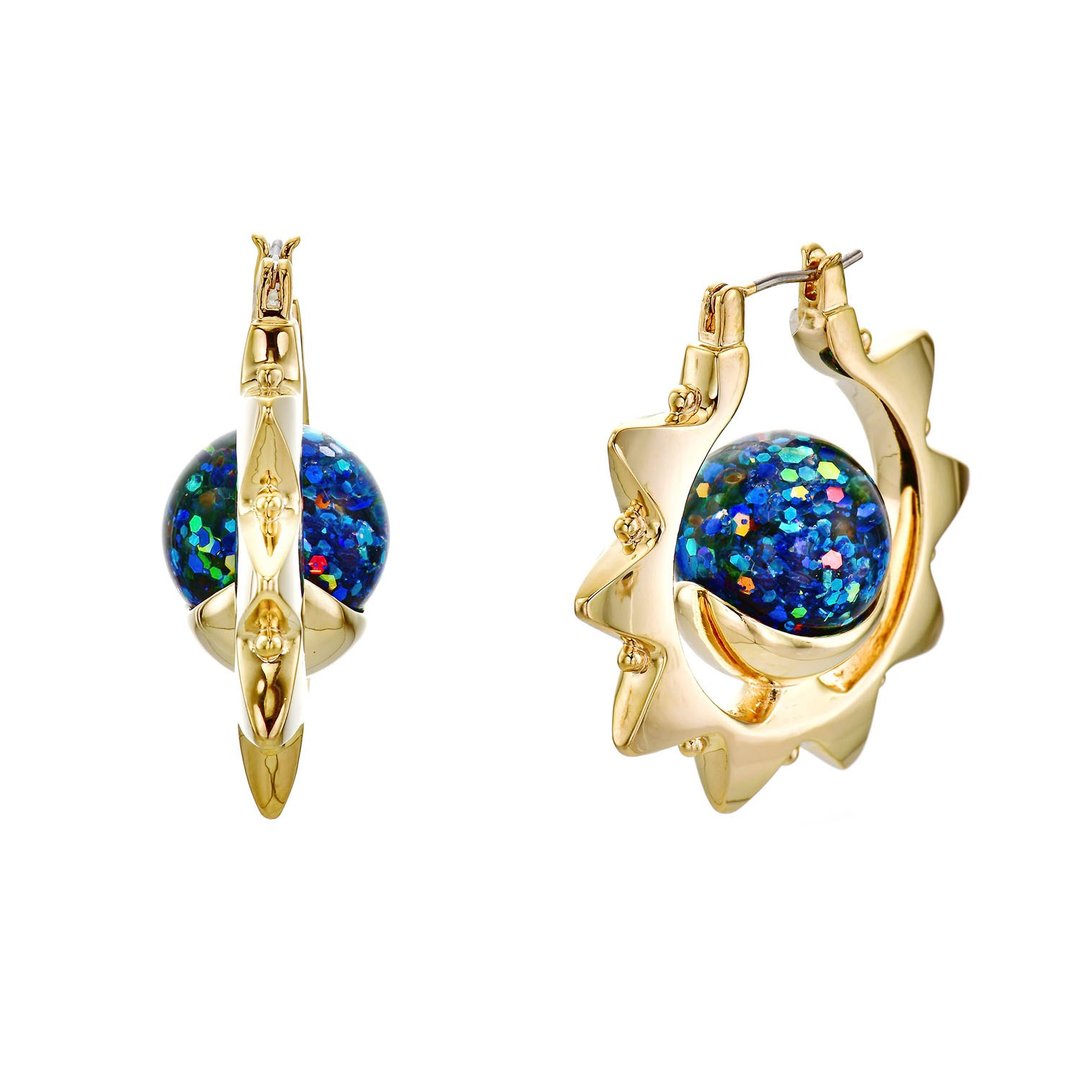 Sun Snowball Earrings - 耳环/耳夹 - 玻璃 