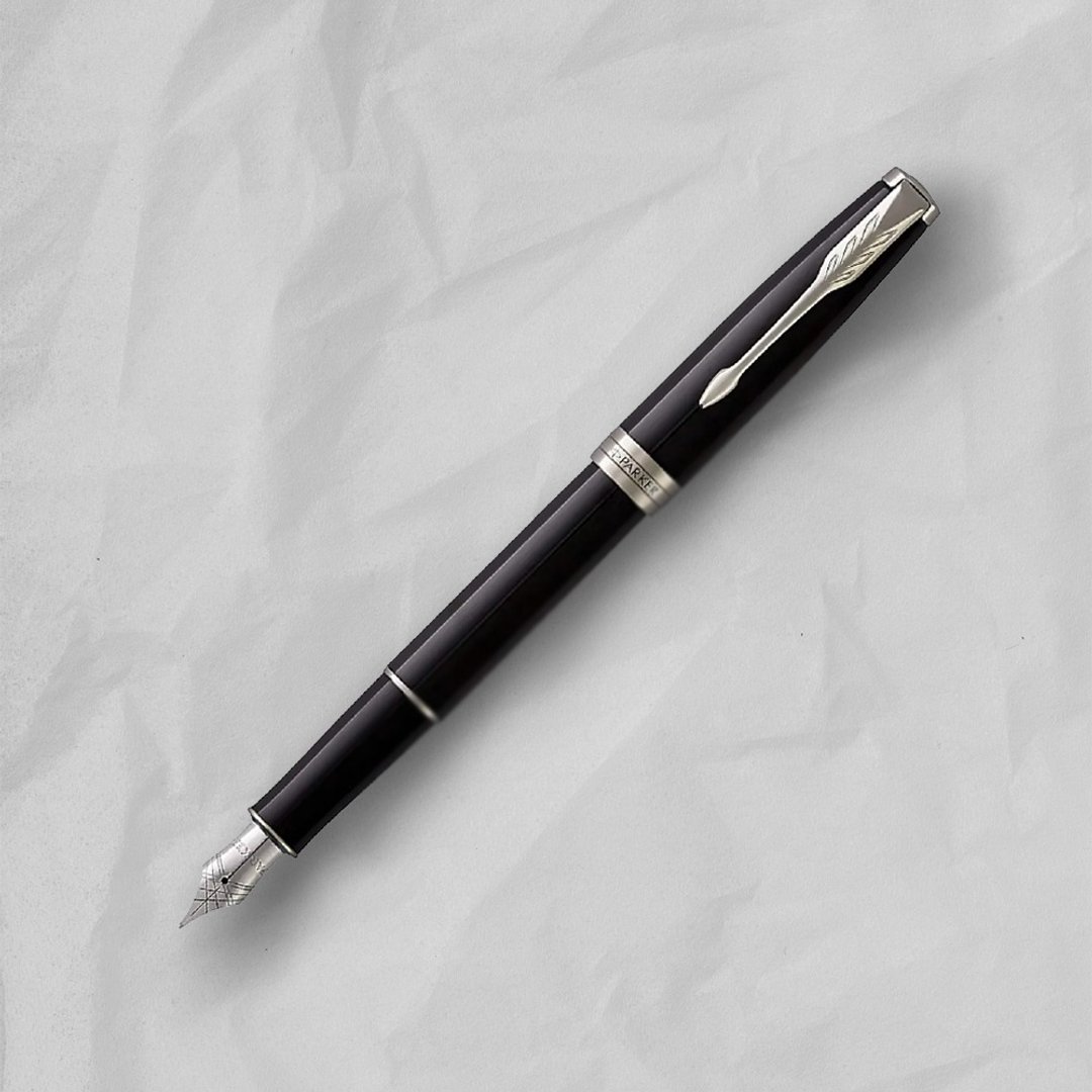 PARKER 派克 卓尔系列 丽雅黑白夹 F尖 钢笔 免费刻字 - 钢笔 - 其他金属 黑色