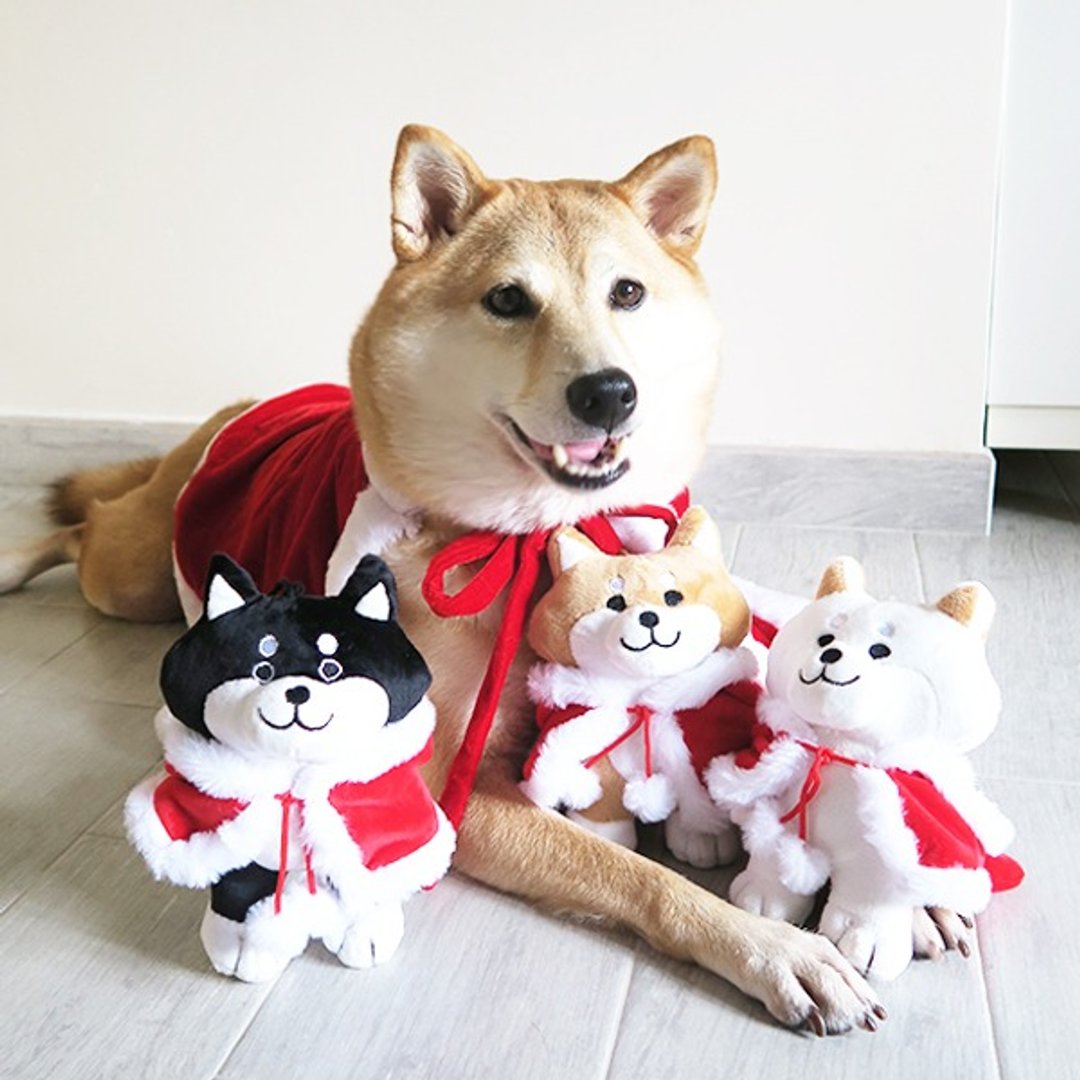 SHIBAINC 柴犬 圣诞 毛公仔 (17cm) - 玩偶/公仔 - 其他材质 红色