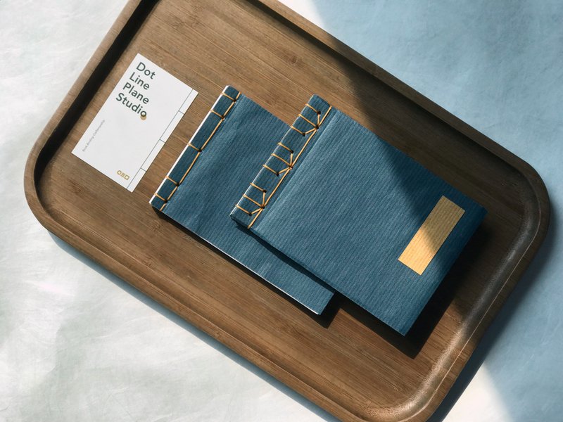 环保再生纸 日式手缝 笔记本 - 笔记本/手帐 - 纸 蓝色