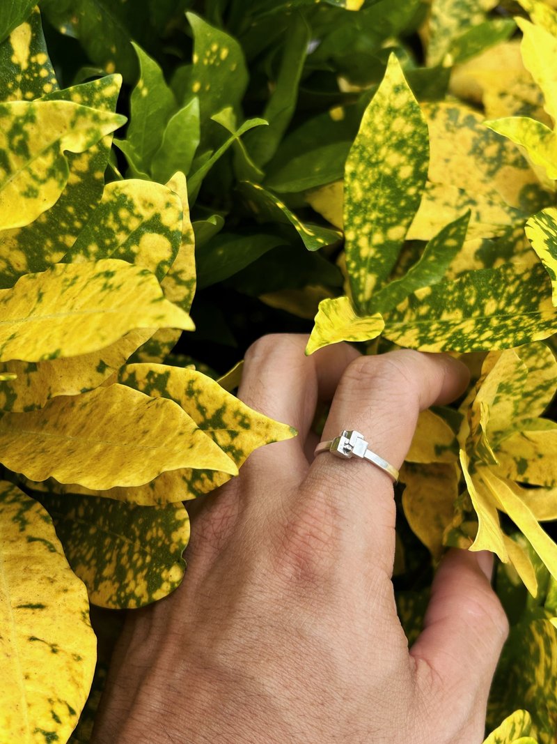 cubes ring - 多重六面体 戒指 - 戒指 - 纯银 银色